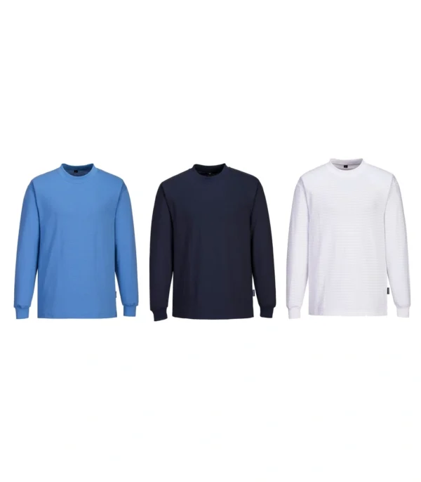 Portwest AS22 - Anti-Static ESD Long Sleeve T-Shirt